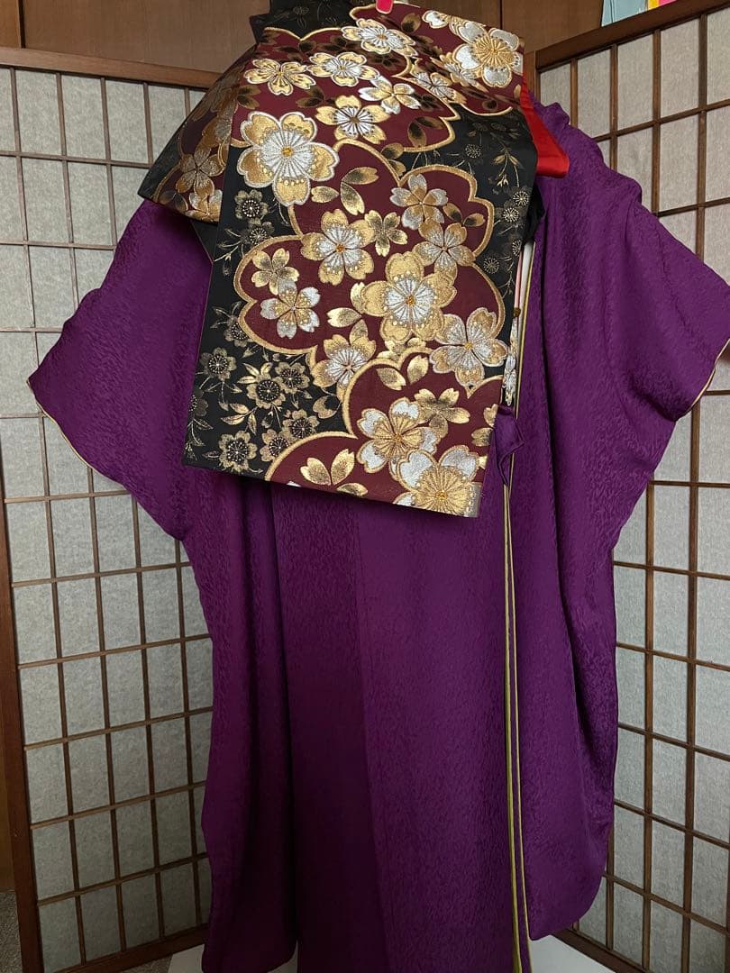 振袖着物やまとフルセット濃いめ紫