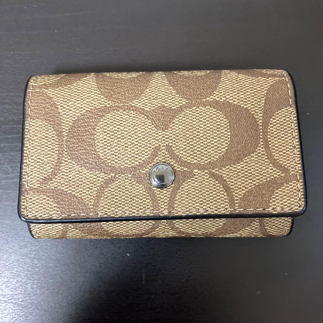 新品　COACH コーチ　キーケース 5リング　シグネチャー