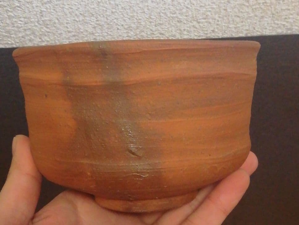 山本雄一作　備前焼　茶碗　共箱　共布　茶道具