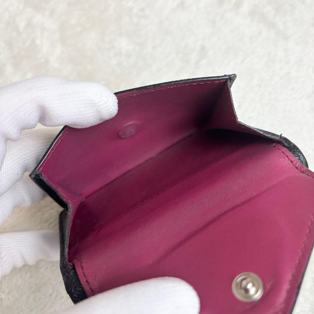 【希少✨】PRADA 三つ折り財布 バイカラー サフィアーノ 黒 RFID搭載