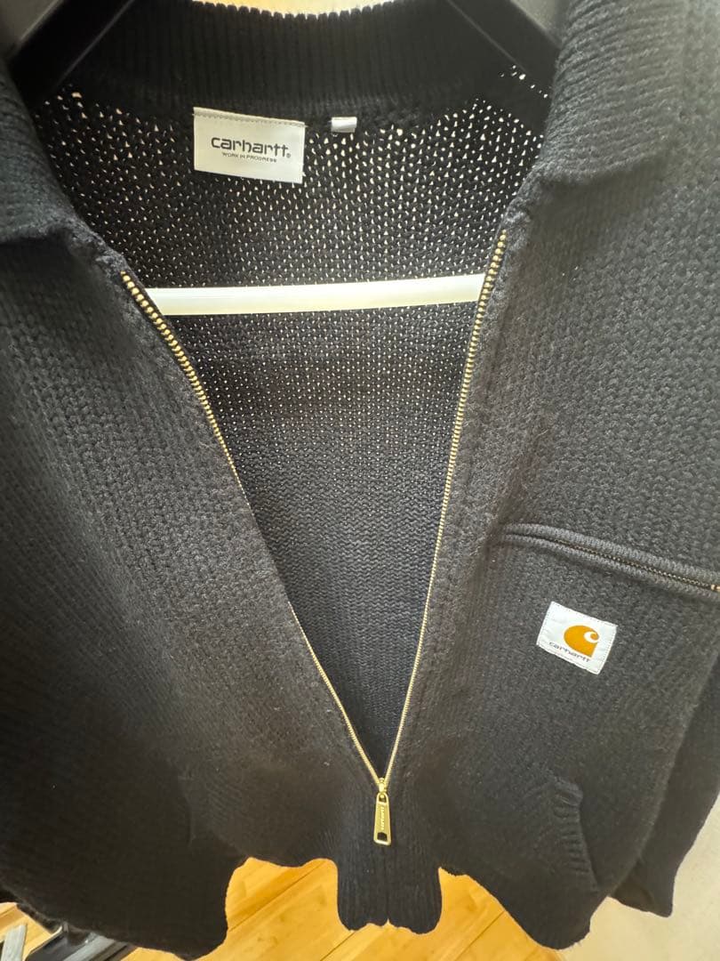 未使用品　今大人気のCarhartt デトロイトニット黒 ジャケット
