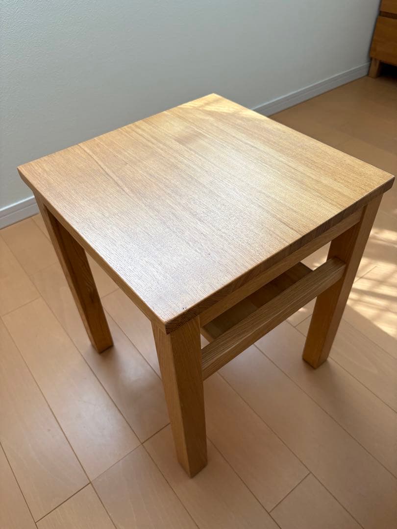 無印良品 木製サイドテーブルベンチ　タモ材　廃盤品
