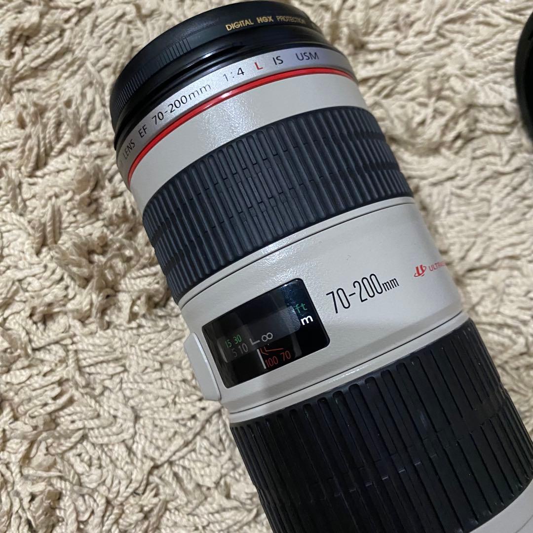 CanonキャノンEF70-200mm f4L IS USM 白レンズ 一眼レフ