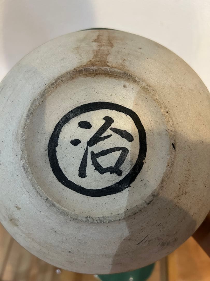 値下げ❗️明治頃　伊賀焼　青地土瓶　骨董品