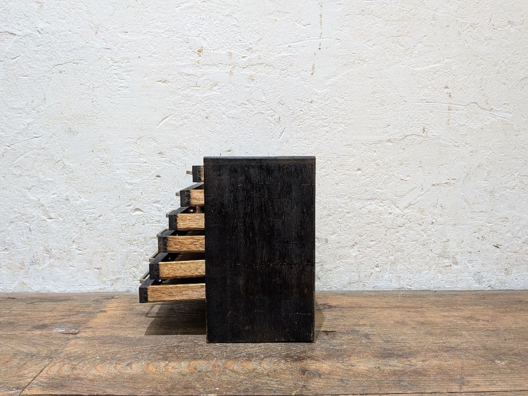 1114 ビンテージ　収納6杯　小引き出し　小物入れ　工業系　ケース　レトロ