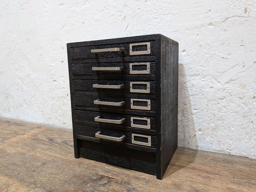 1114 ビンテージ　収納6杯　小引き出し　小物入れ　工業系　ケース　レトロ