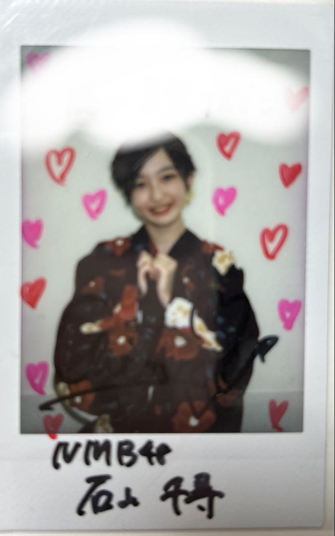 NMB48 石山千尋直筆　チェキ