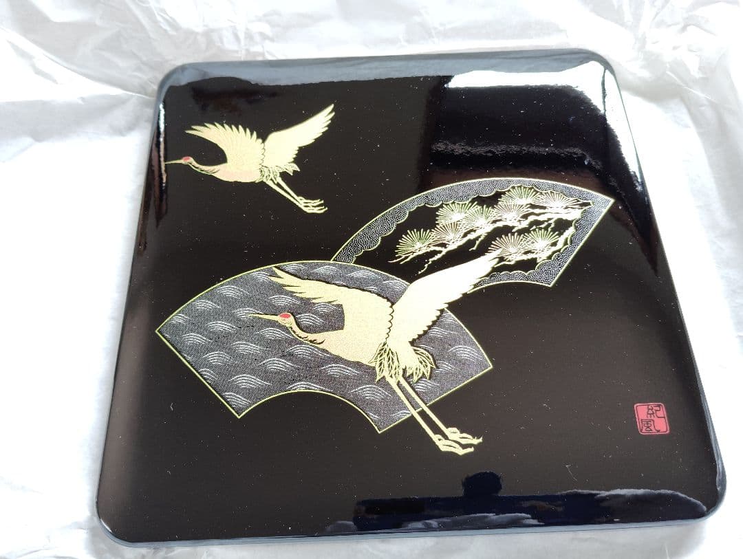 漆器 重箱 三段（鶴）No.2