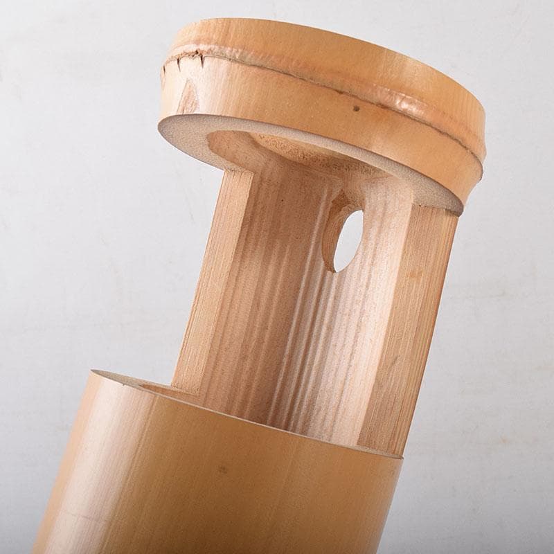 茶道具　竹器師　西川媒玄作　竹花入　銘春霞　前大徳　藤井誠堂極め箱　VR8726