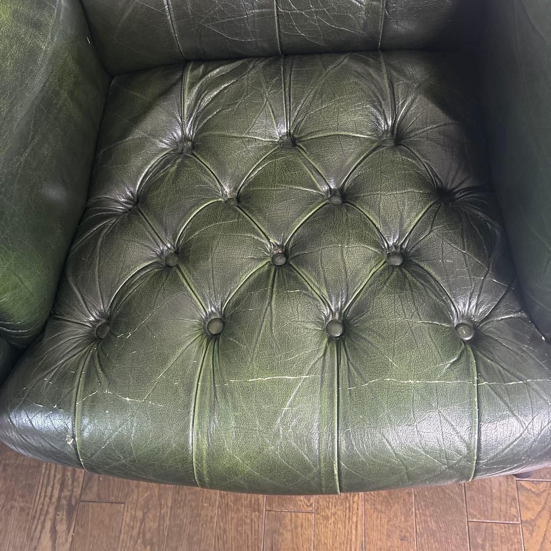 MASAYO  グリーンレザー ハイバックチェア