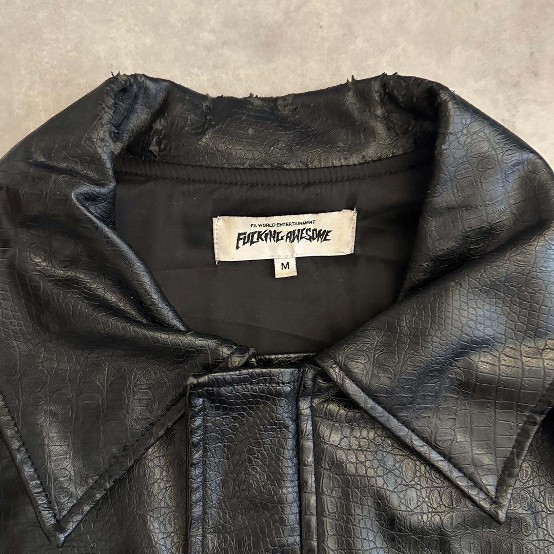 Fucking Awesome ブラックレザージャケット