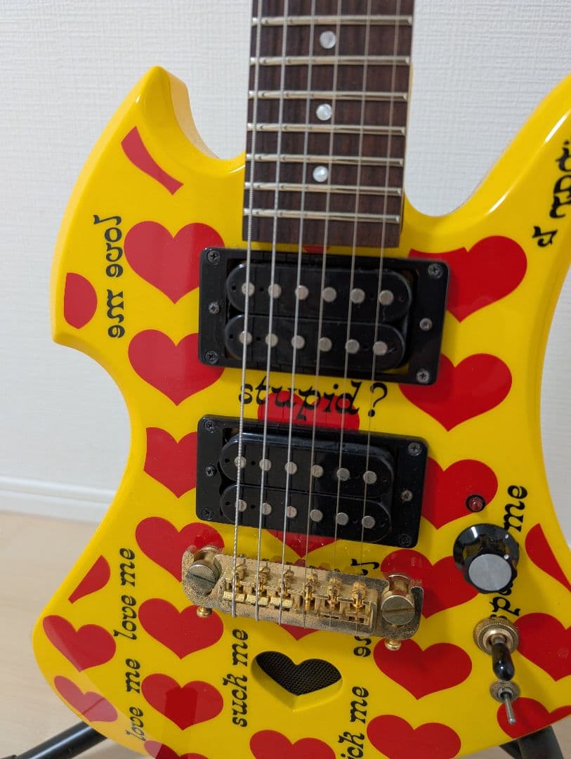 希少 BURNY YH-JR hideモデル アンプ内蔵 モッキンバード ギター