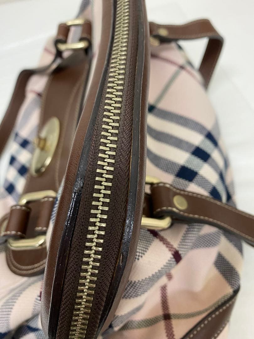 3-3202 Burberry ブルーレーベルのノバチェック柄キャンバス