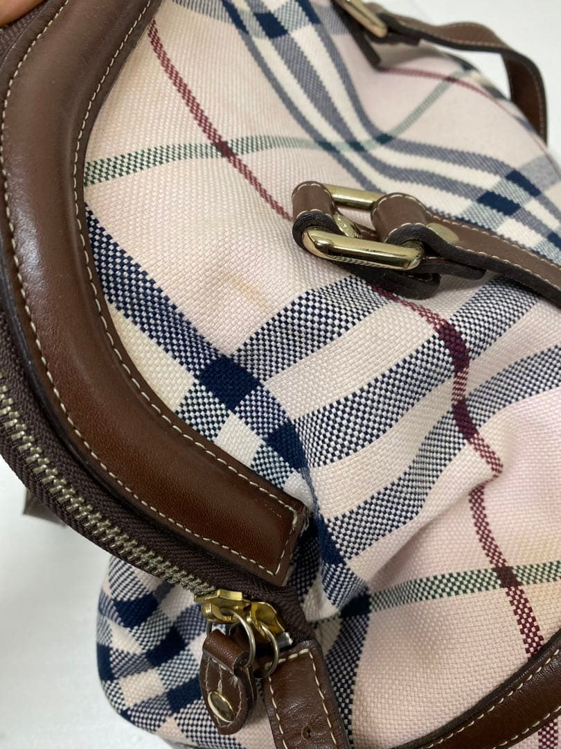3-3202 Burberry ブルーレーベルのノバチェック柄キャンバス