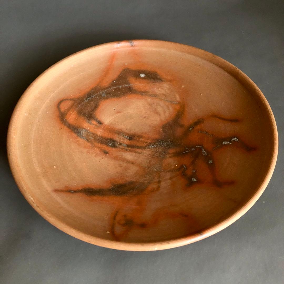 備前焼　火襷八寸皿