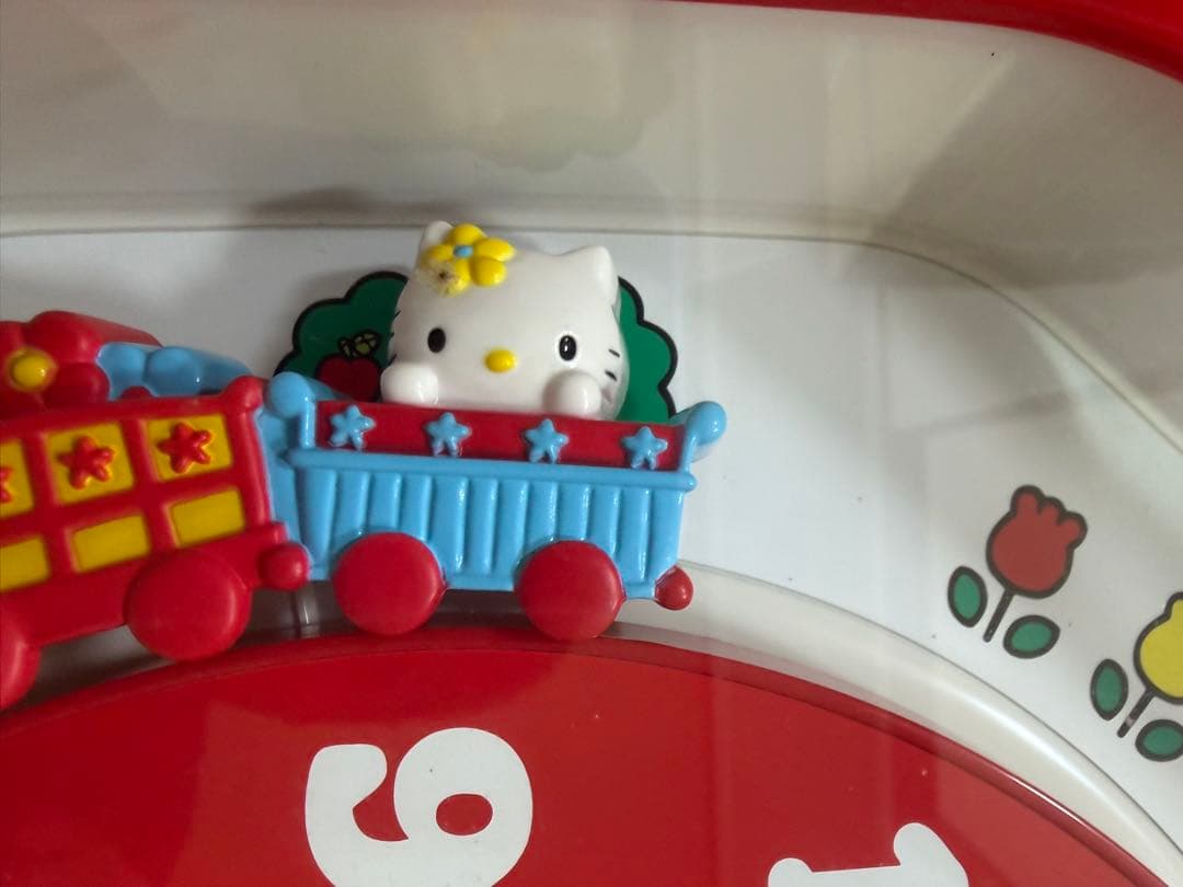 ハローキティ 八角形掛時計箱あり、説明書付き