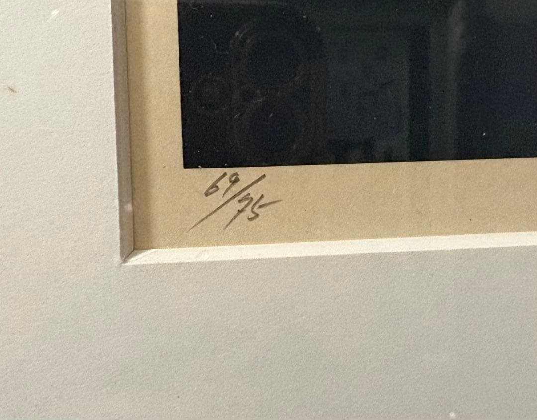 安田侃　本物シルクスクリーン作品 75枚中の69 ￼直筆サイン入り。