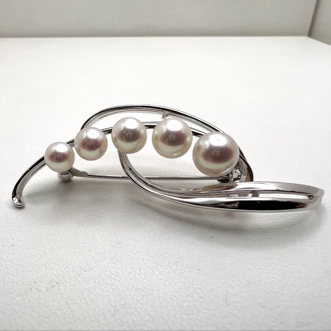y*u様 ミキモト　mikimoto アコヤ真珠　ブローチ　グラデーション　5.