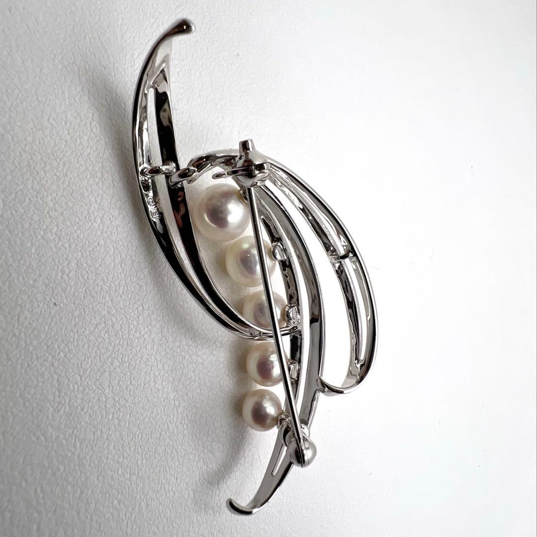 y*u様 ミキモト　mikimoto アコヤ真珠　ブローチ　グラデーション　5.