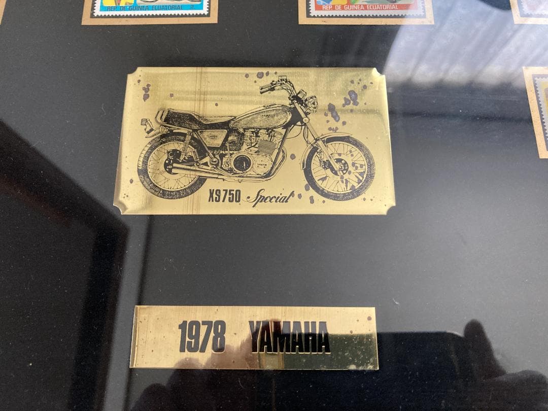 【激レア】YAMAHA XS750 ノベルティ 額入りの切手コレクション