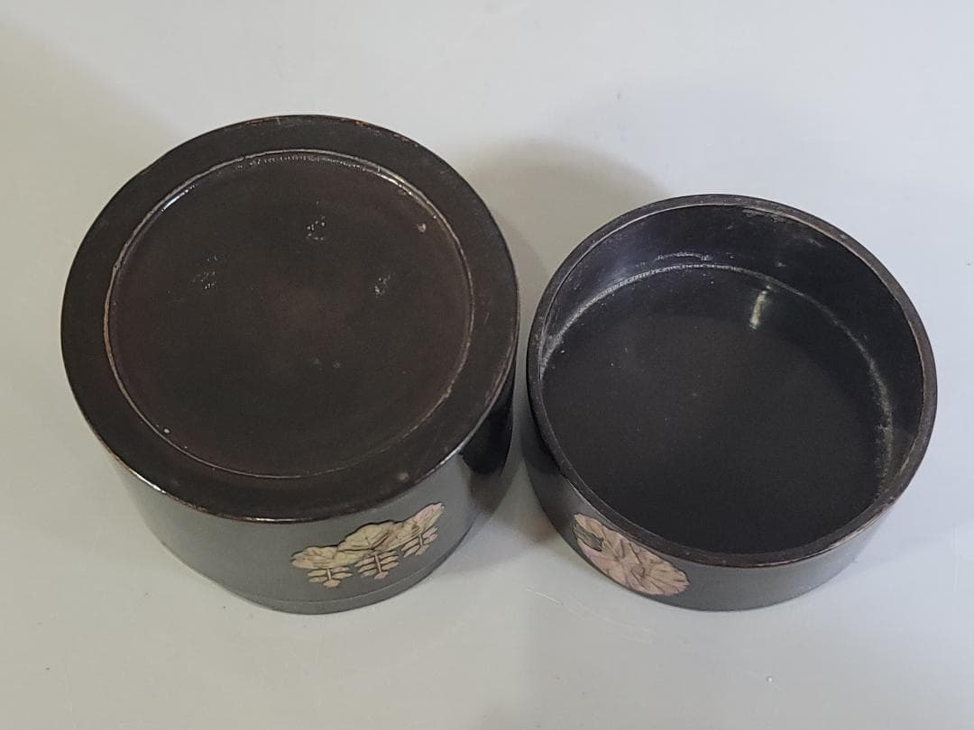 古美術 中次 螺鈿 高台寺 棗 長寛造 共箱 茶道具