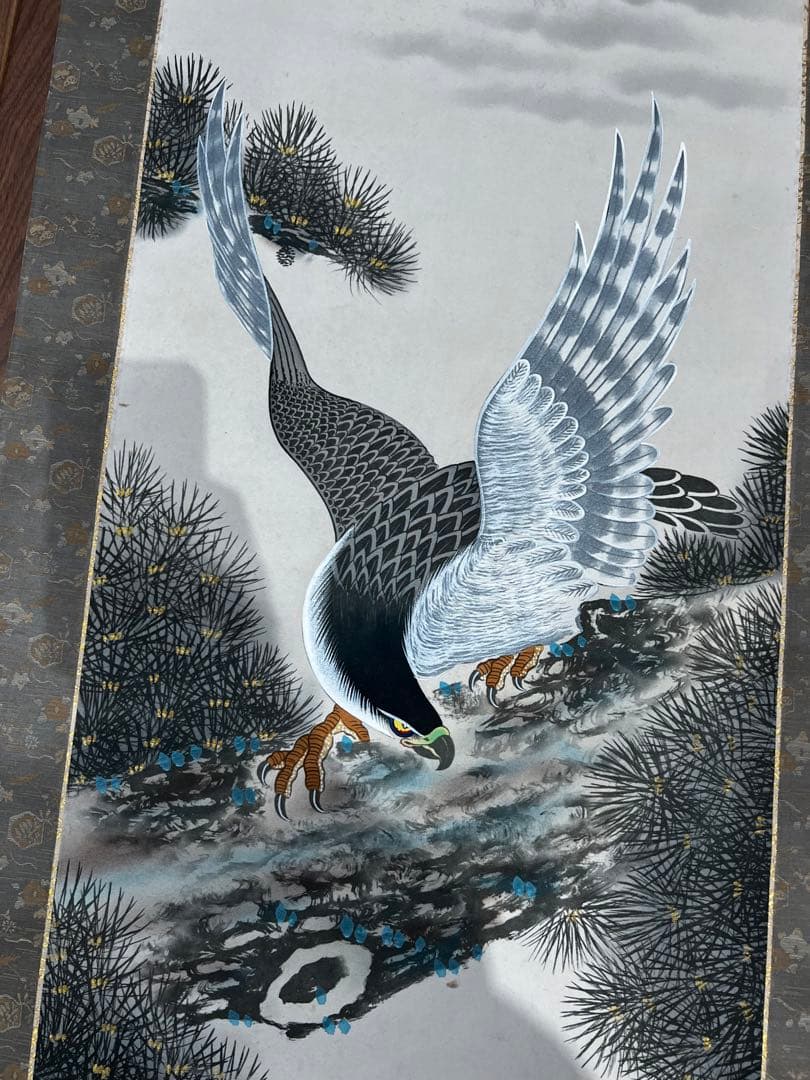 栖峰 【富士鷹】掛け軸