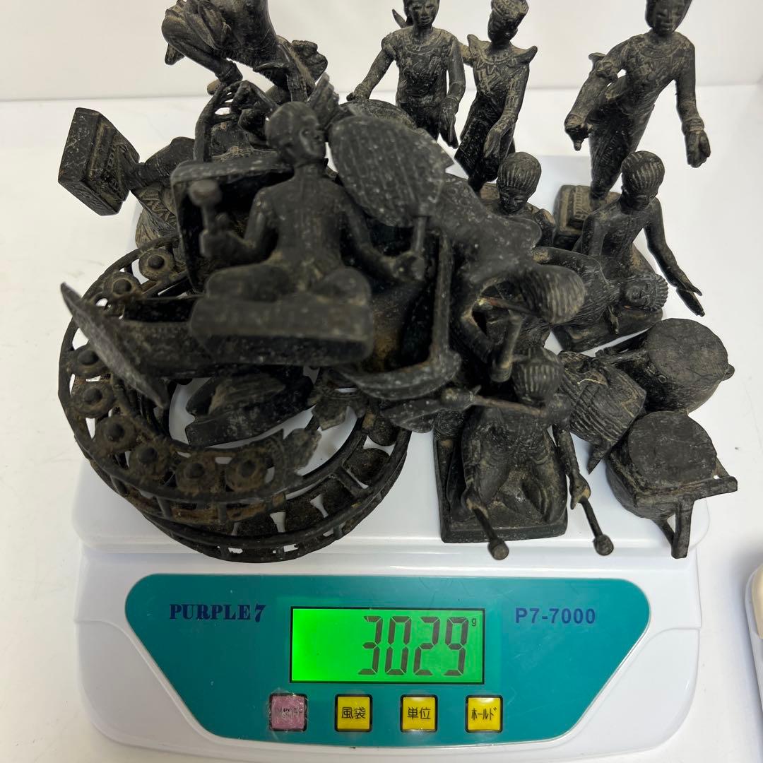 銅器　祭り人物いろいろ　3029g タカチ　東さ7-1223④