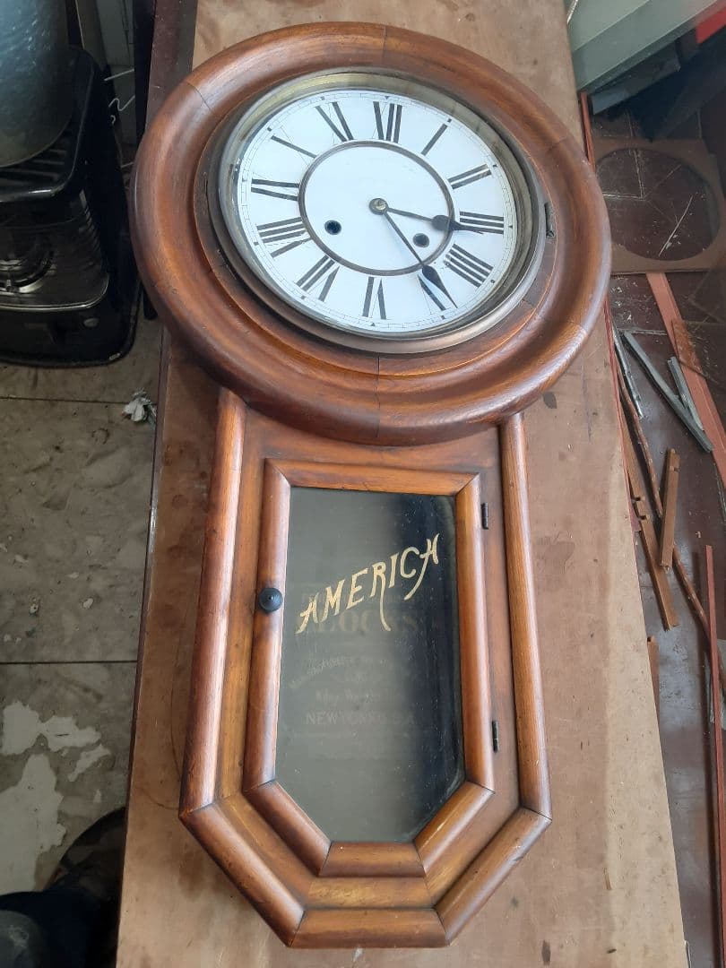 大きな古時計、USAアンソニア柱時計、調整済み、動作品