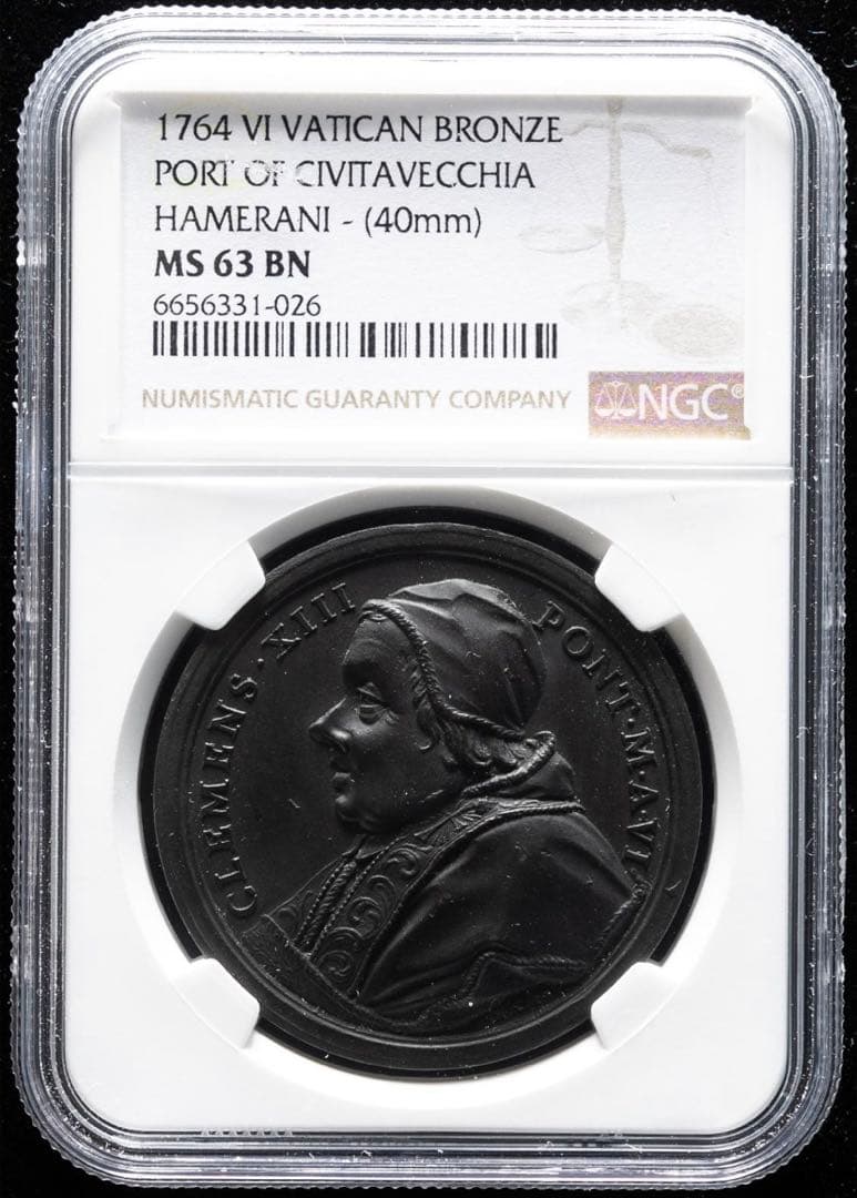 NGC TOP POP‼️唯一鑑定品 クレメンス13世 チヴィタヴェッキアの景観