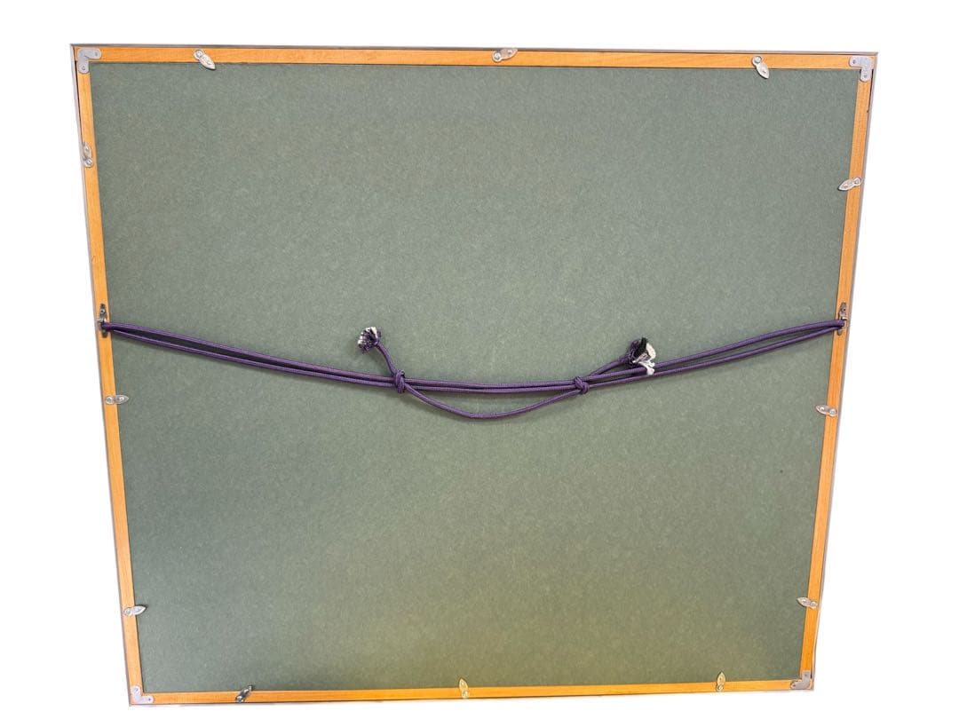 井元萩浦 日本画 風景画 額装付き 70×63cm 共箱・黄袋