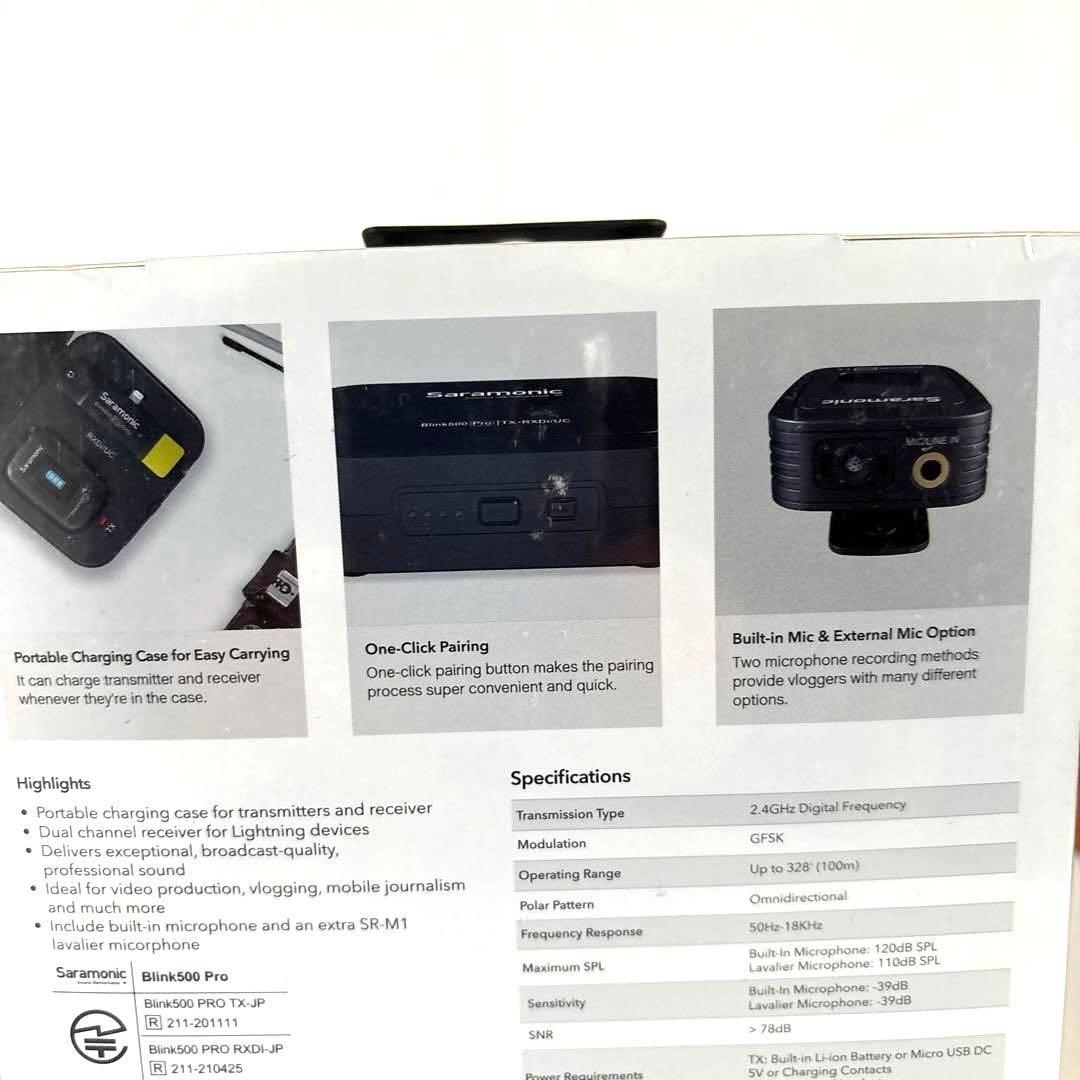 Saramonic サラモニック 2.4Gワイヤレスマイクシステム