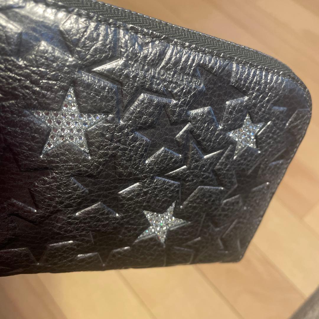 タイムセール新品未使用　サロンドアルファード　スリースターL字ミニ財布　ガンメタ