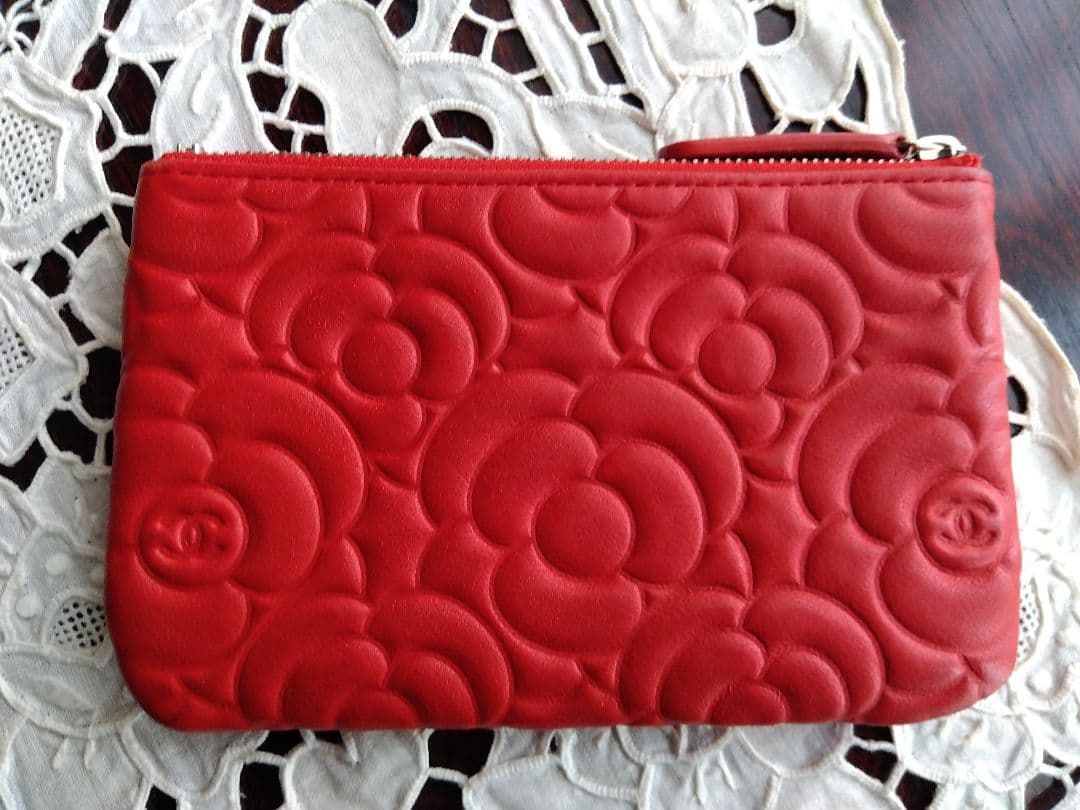 シャネル カメリア ミニポーチ