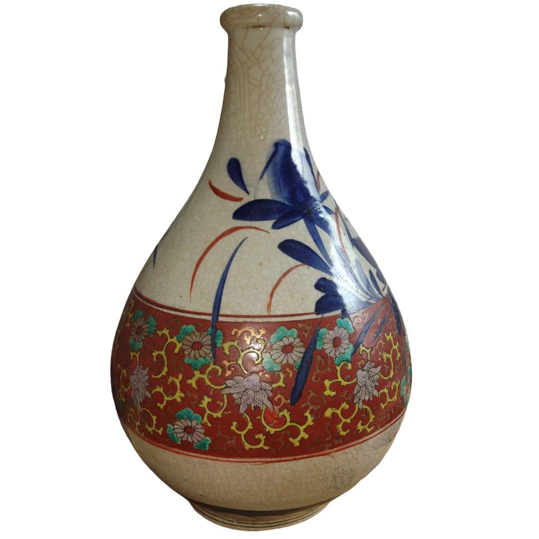 伊万里焼　草花文徳利　古美術