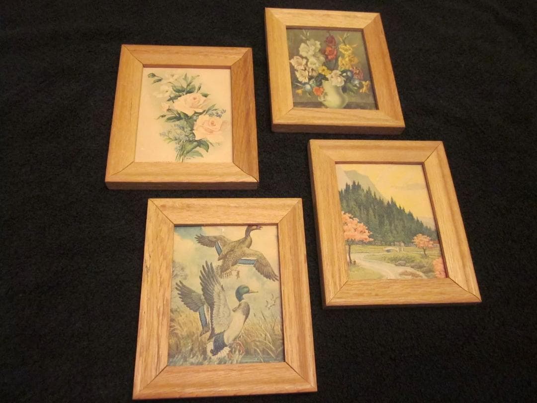 1950年代 メイドインUSA　リトグラフコレクション4 個セットアートプリント