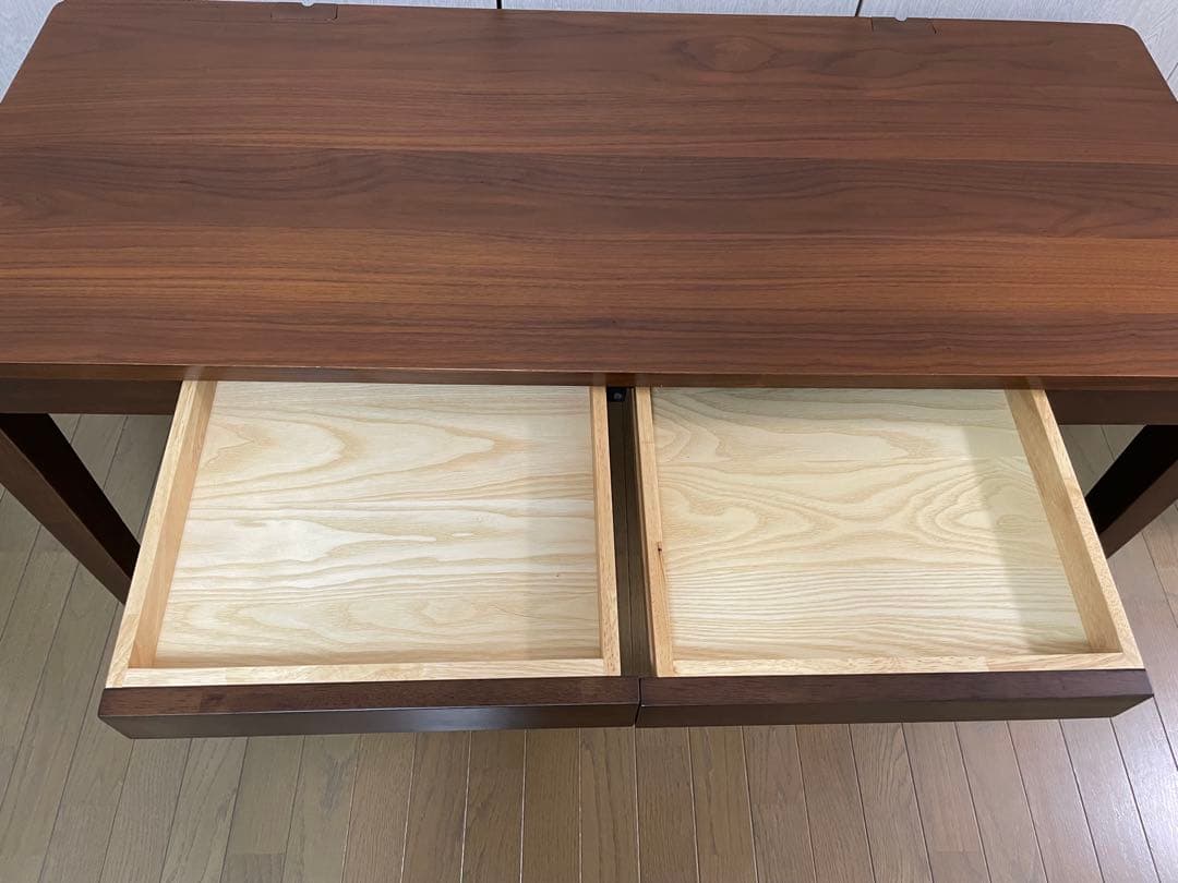 パソコンデスク 【引出し付き】　ダークブラウン　ベルメゾン