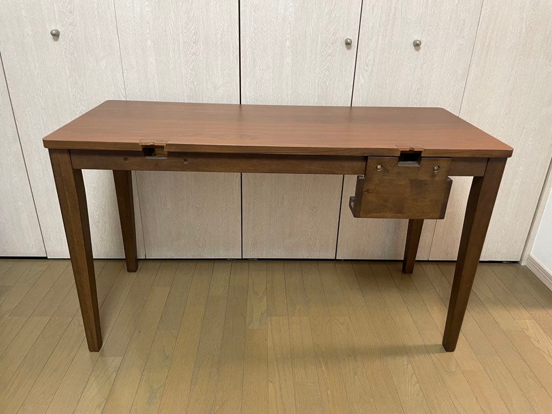 パソコンデスク 【引出し付き】　ダークブラウン　ベルメゾン