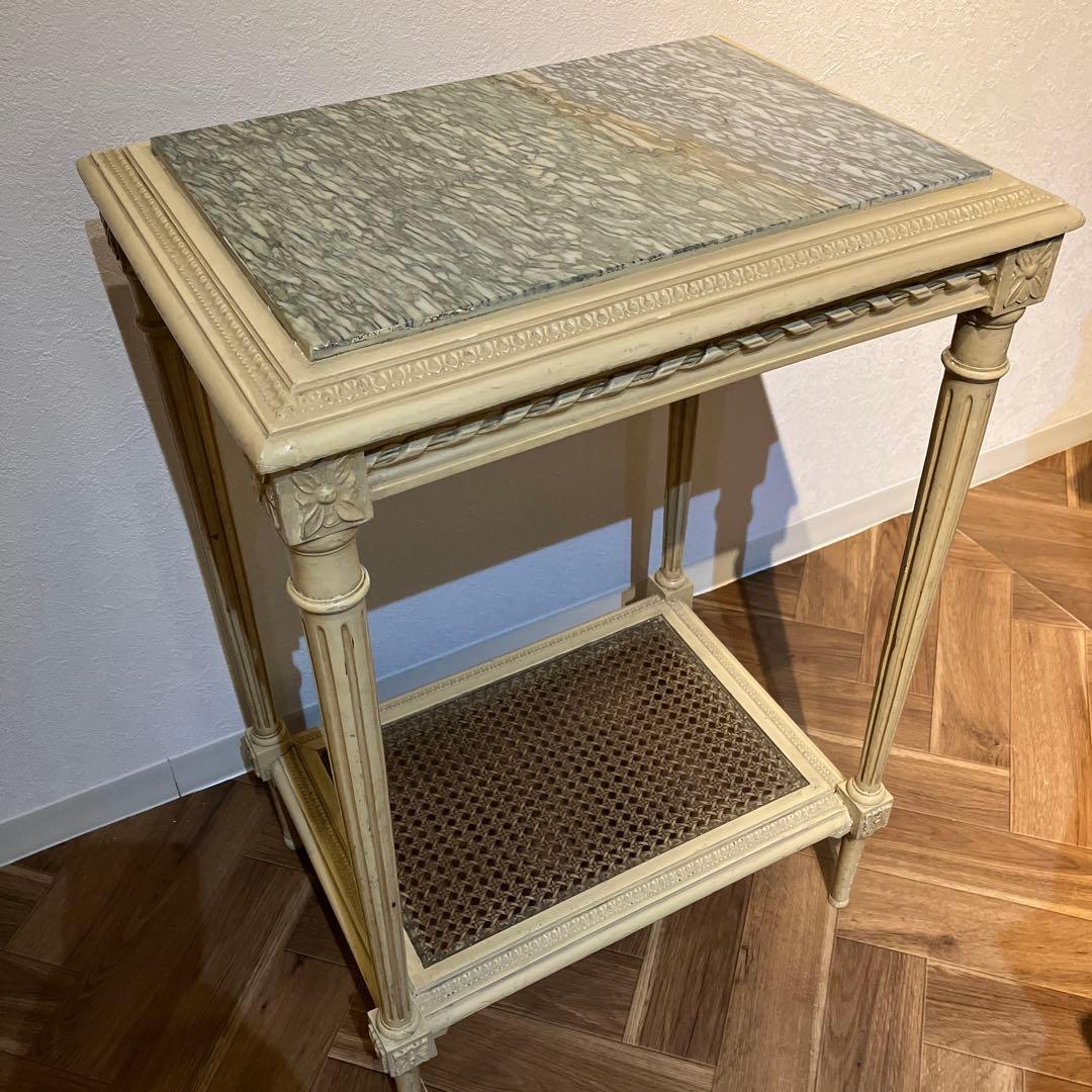 フランス　1900年アンティーク　大理石サイドテーブル