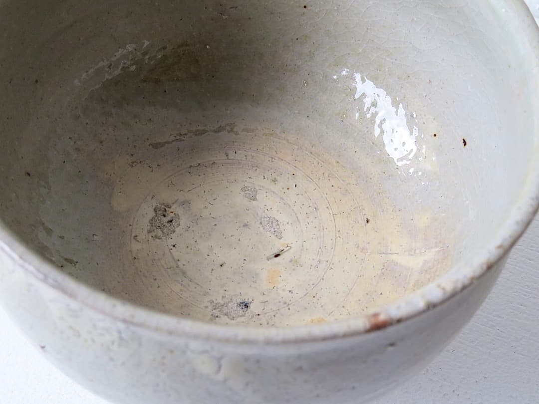 【週末限定です】高仲健一 作　『粉引祭器』木箱付　李朝　茶碗