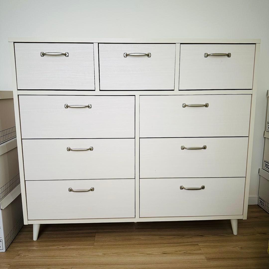 B-COMPANYビーカンパニー 白 チェスト 大