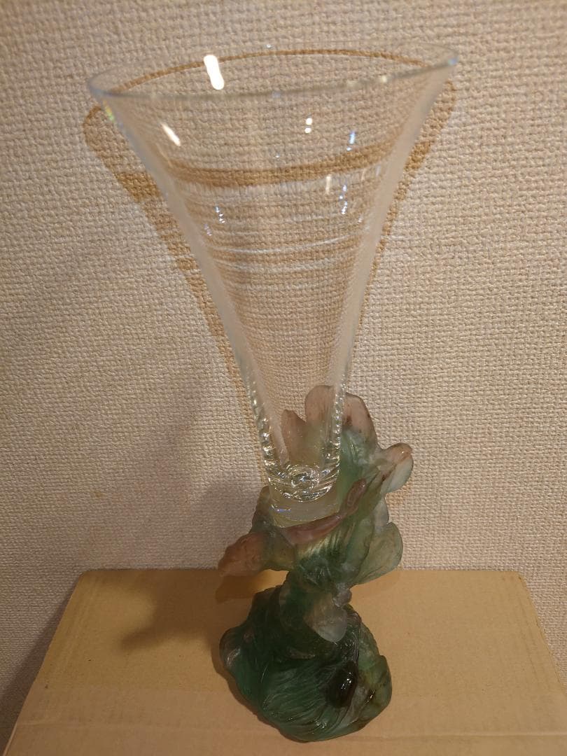 Daum France　ドームフランス　クリスタル　ガラス　昆虫　フラワー　花瓶