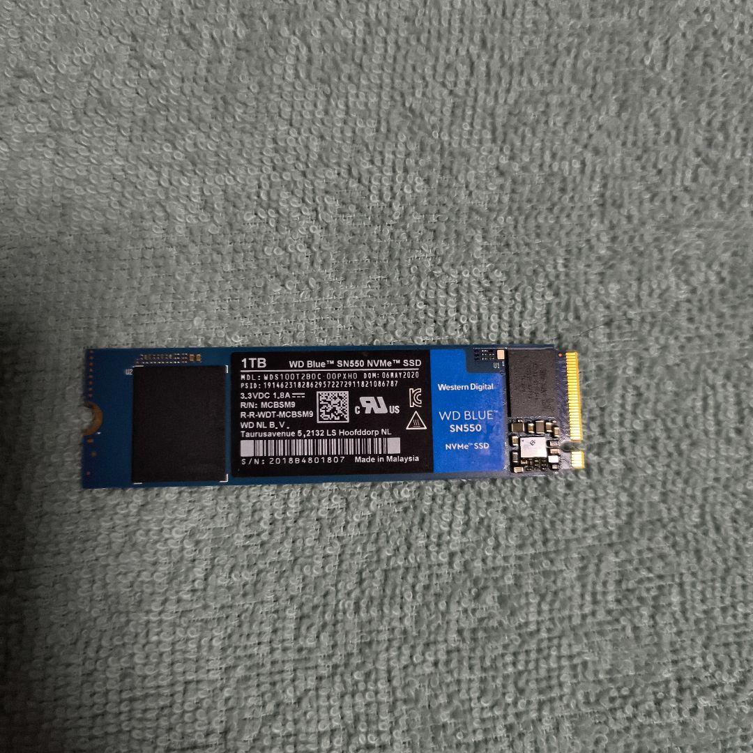 内蔵型SSD WD Blue SN550 1TB NVMe M.2 SSD