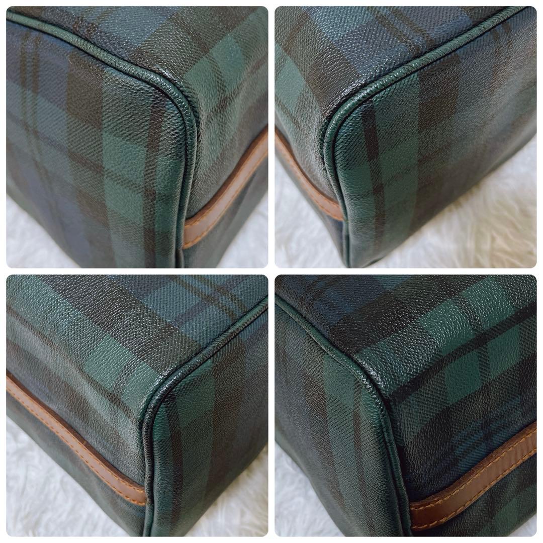 ポロラルフローレン ミニボストンバッグ ブラックチェック柄 ハンドバッグ