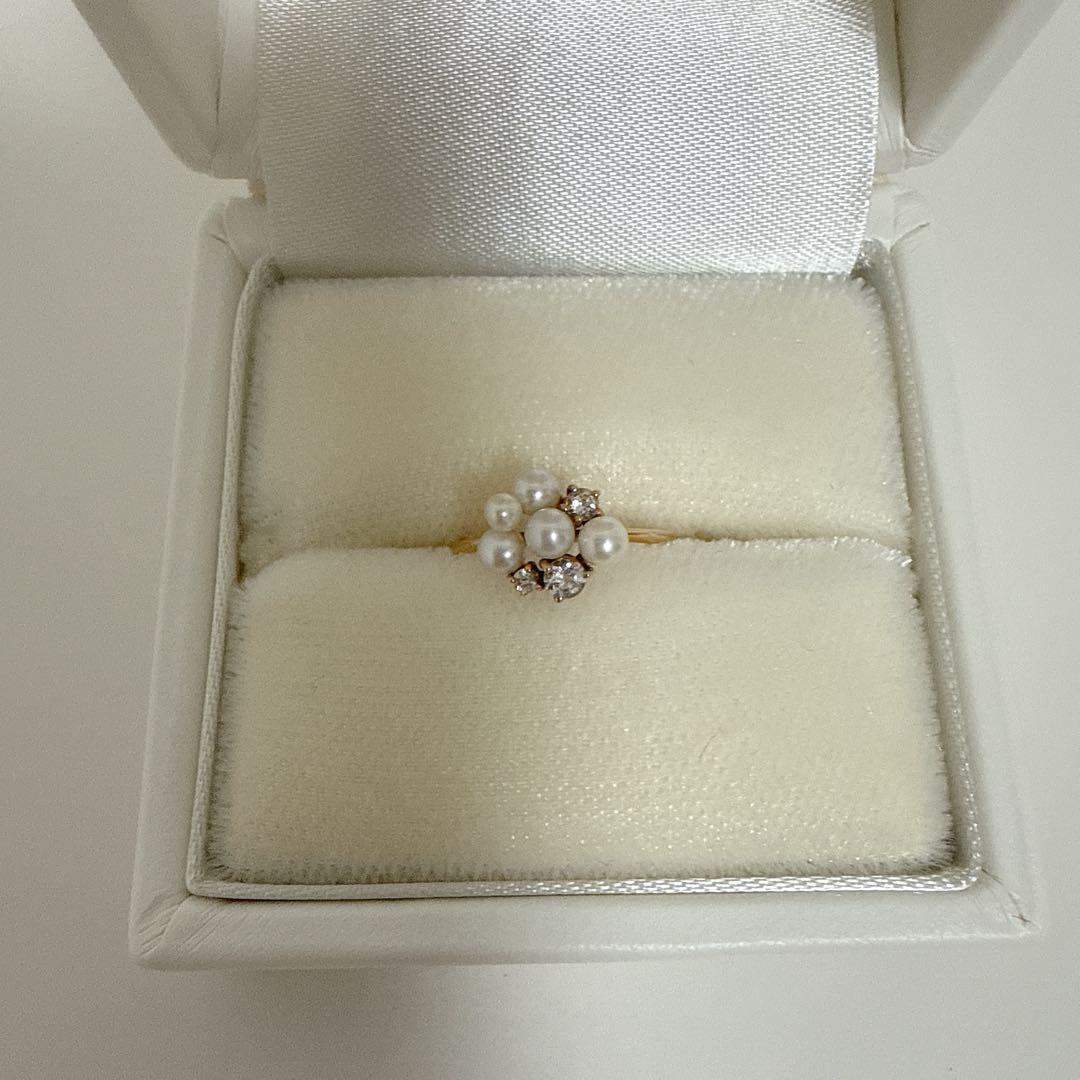 サマンサティアラ 【紗栄子コラボ】パールピンキーリング 2号 K10