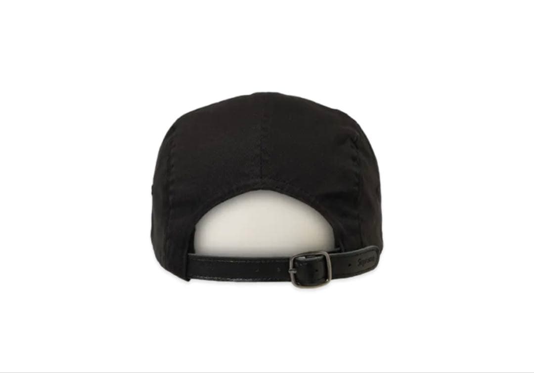 Supreme 黒 キャップ ロゴ刺繍