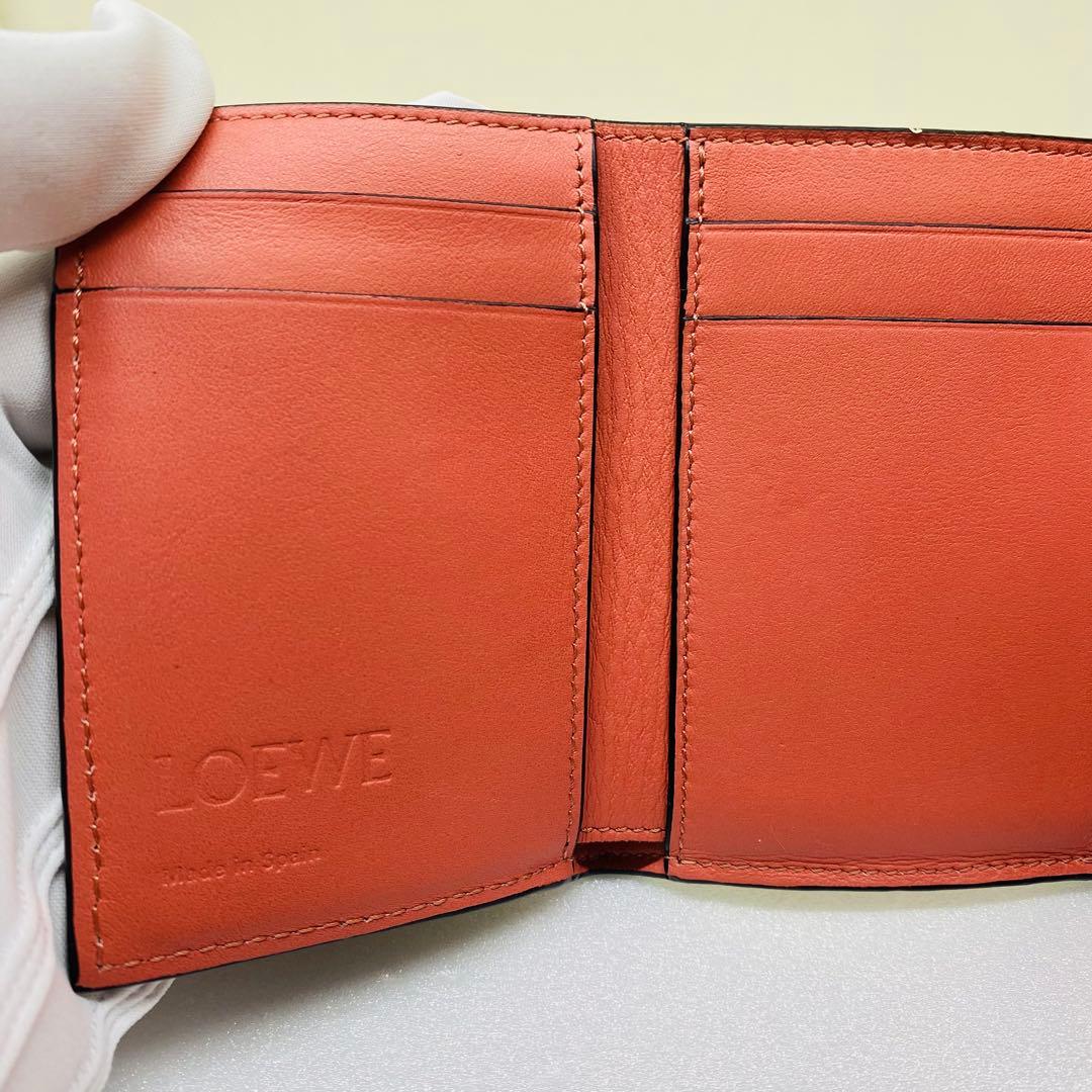 LOEWE ロエベ 三つ折り財布 コンパクトジップウォレット　バイカラー
