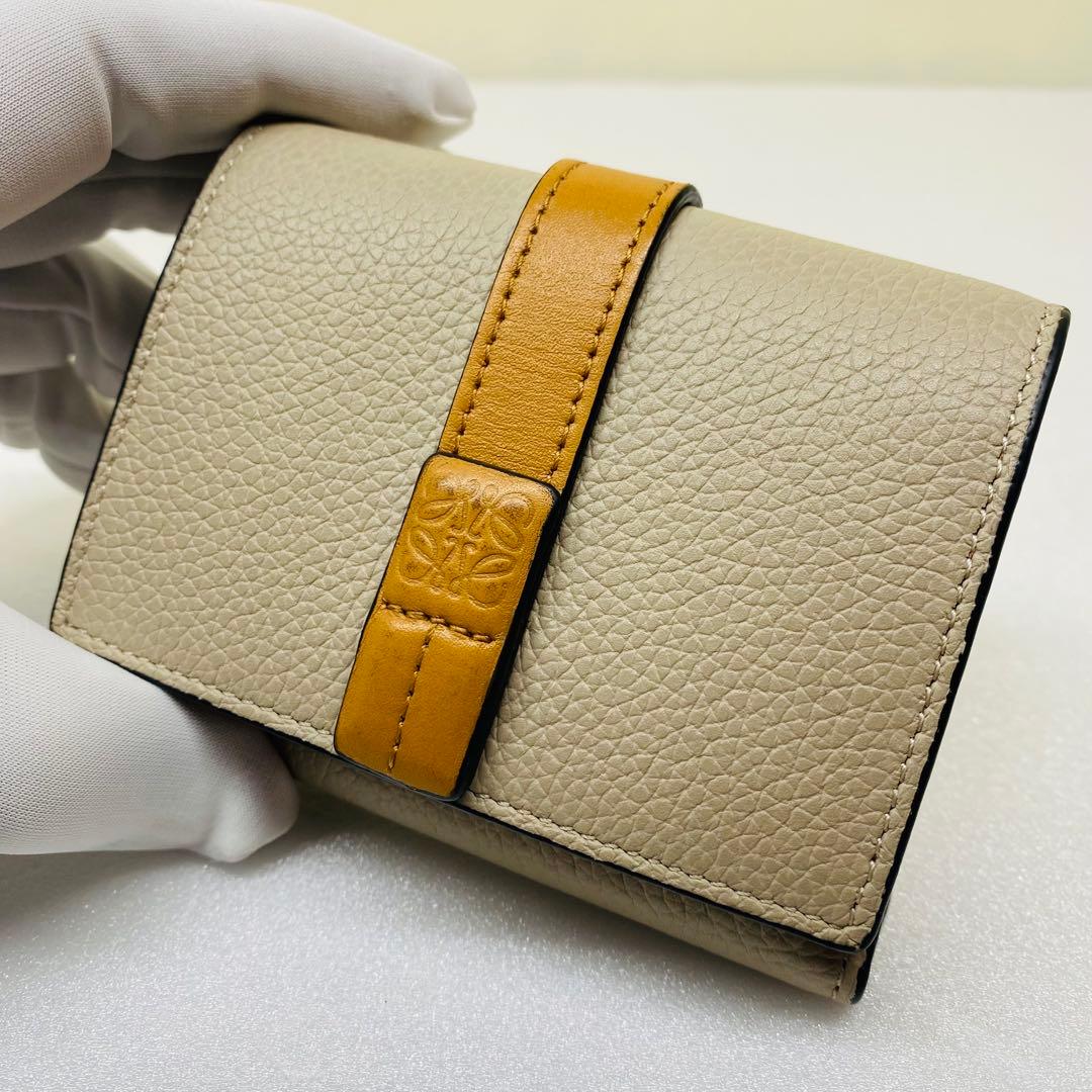 LOEWE ロエベ 三つ折り財布 コンパクトジップウォレット　バイカラー
