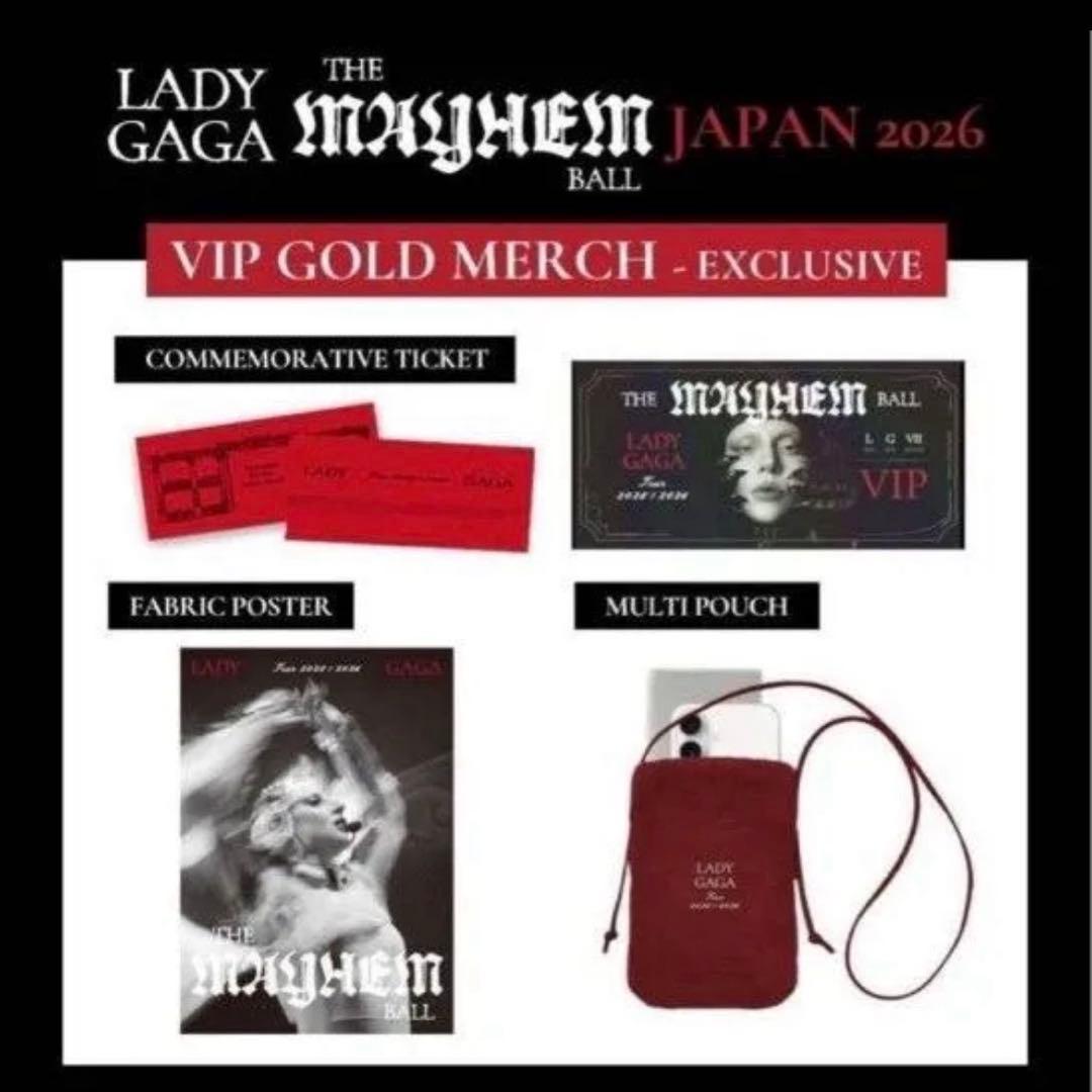 LADY GAGA MAYHEM BALL VIP GOLD グッズ フルセット