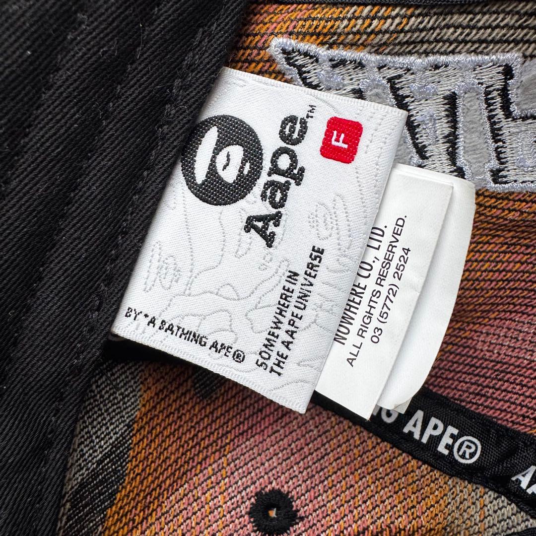 【美品】AAPE BY A BATHING APE 迷彩 デニムキャップ