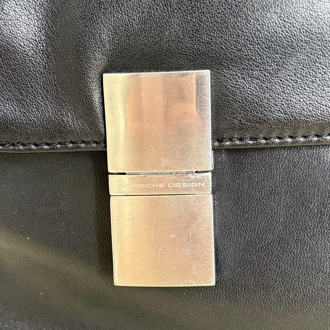 【未使用級】ポルシェデザイン　2way レザーブリーフケース　ブラック　ビジネス